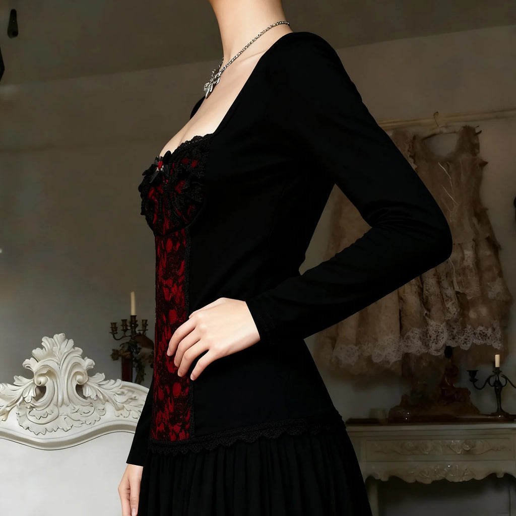 Gothic Vampire Lace Top