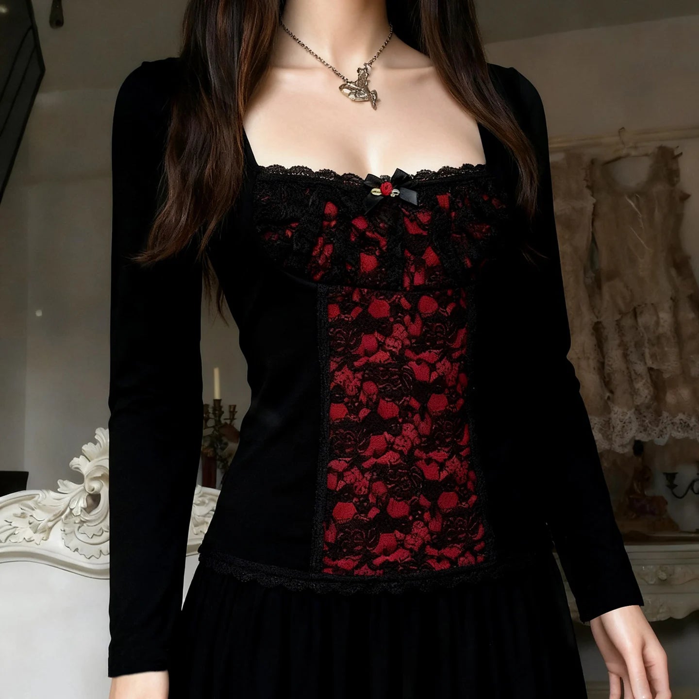 Gothic Vampire Lace Top