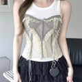 Lace Mesh Vest Top
