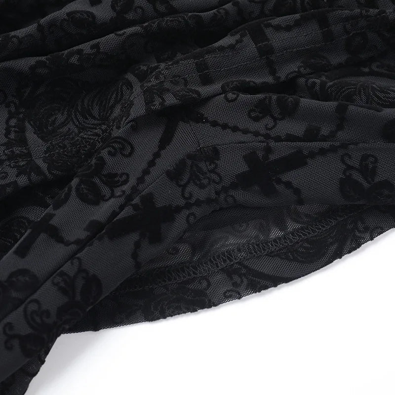 Gothic Pants Lace Flare Pants