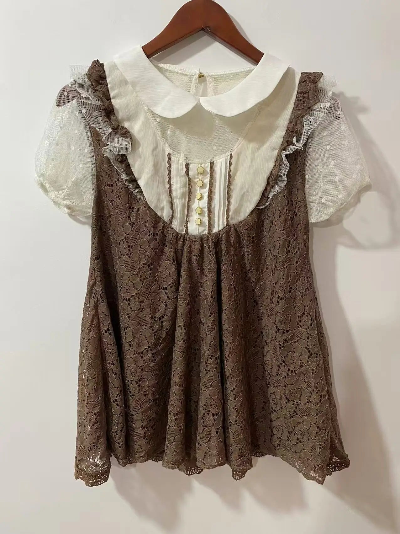 Lace Chiffon Mini Dresses