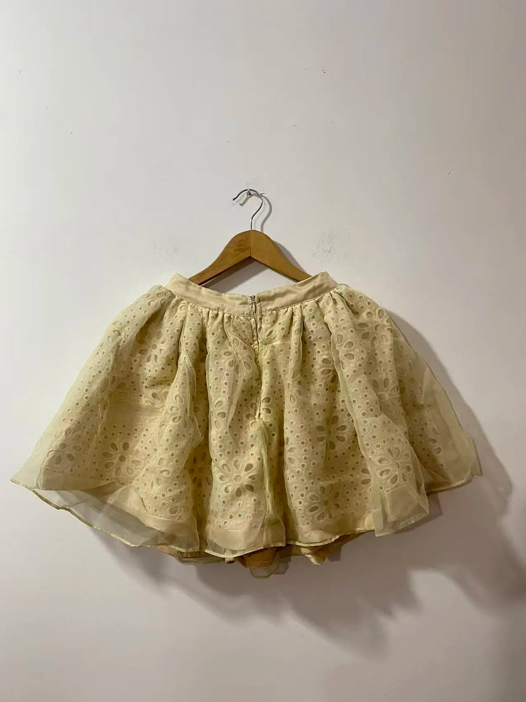 Lace Mesh Embroidery Mini Skirt Unique Short Skirts