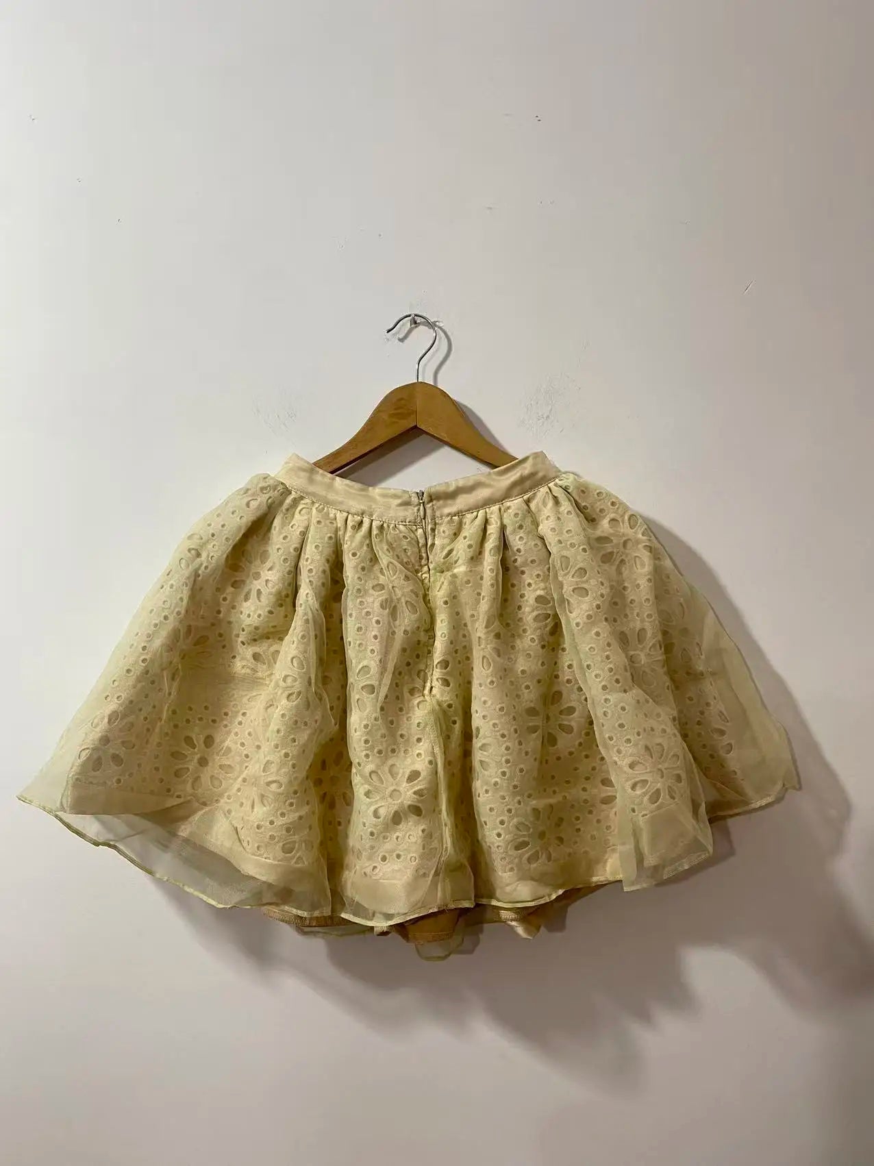 Lace Mesh Embroidery Mini Skirt Unique Short Skirts