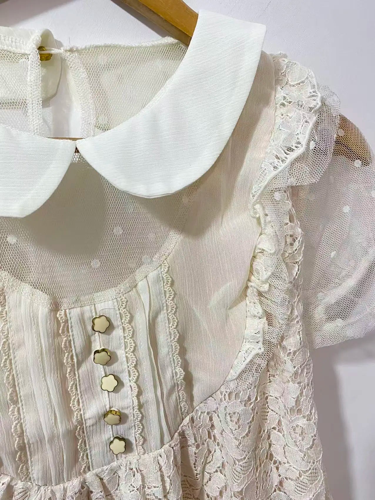 Lace Chiffon Mini Dresses