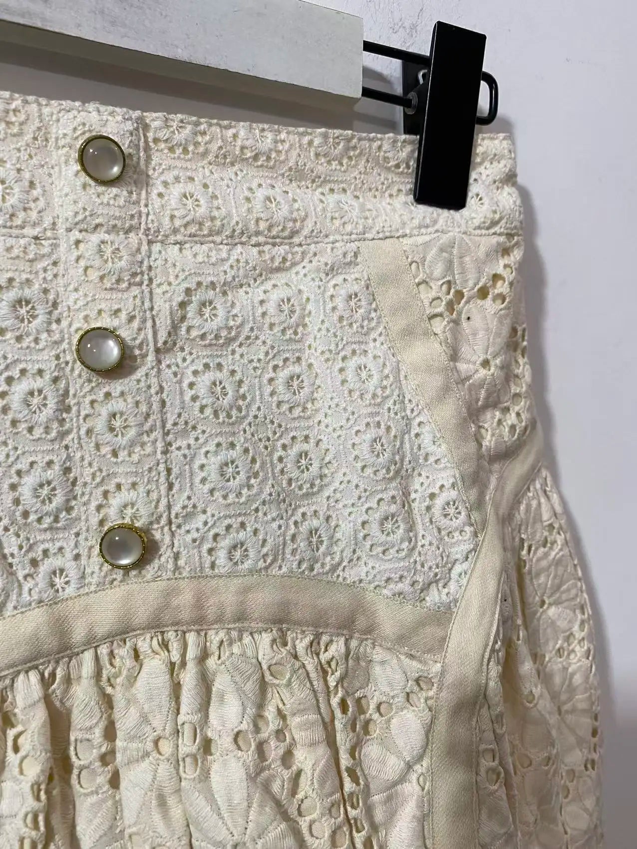 Lace Mesh Embroidery Mini Skirt Unique Short Skirts