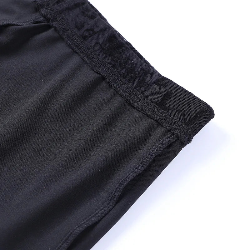 Gothic Dark Lace Flare Pants