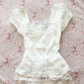 White Coquette Bow Shirt