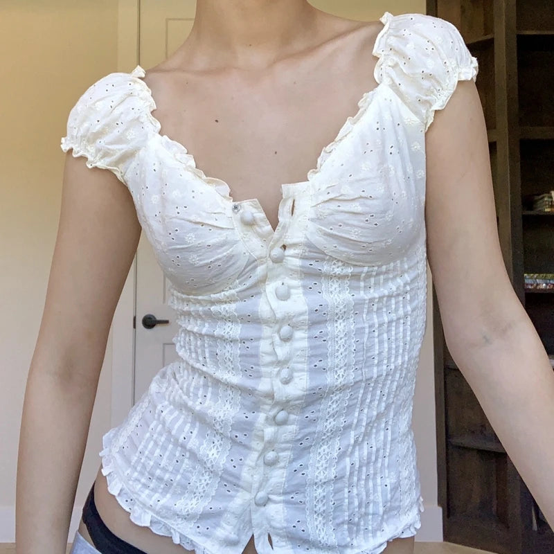 Vintage Off-White Medieval Blouse