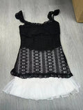 Gothic Vintage Lace Cardigan Mini Dress