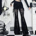 Gothic Pants Lace Flare Pants