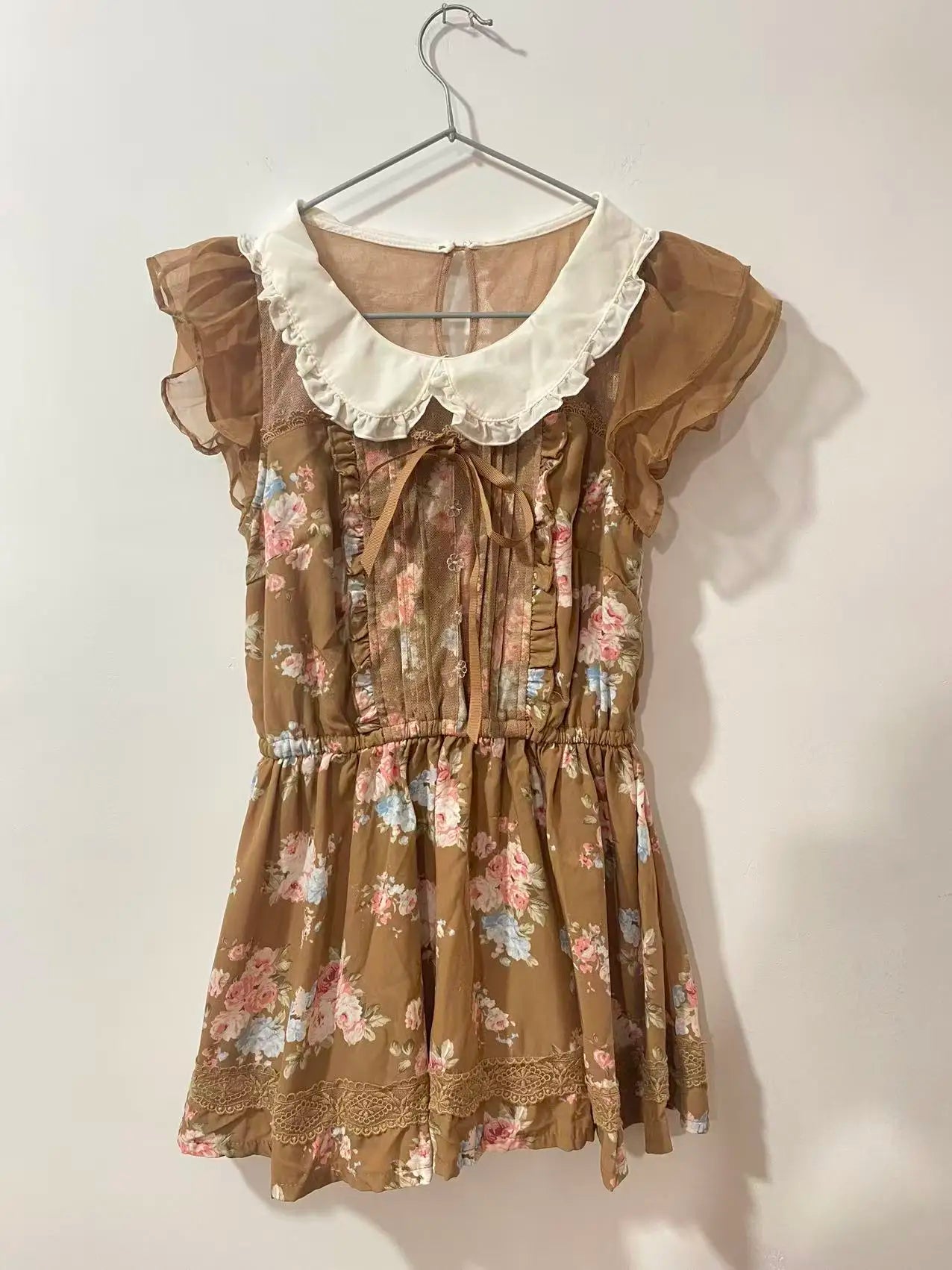 Lace Chiffon Mini Dresses