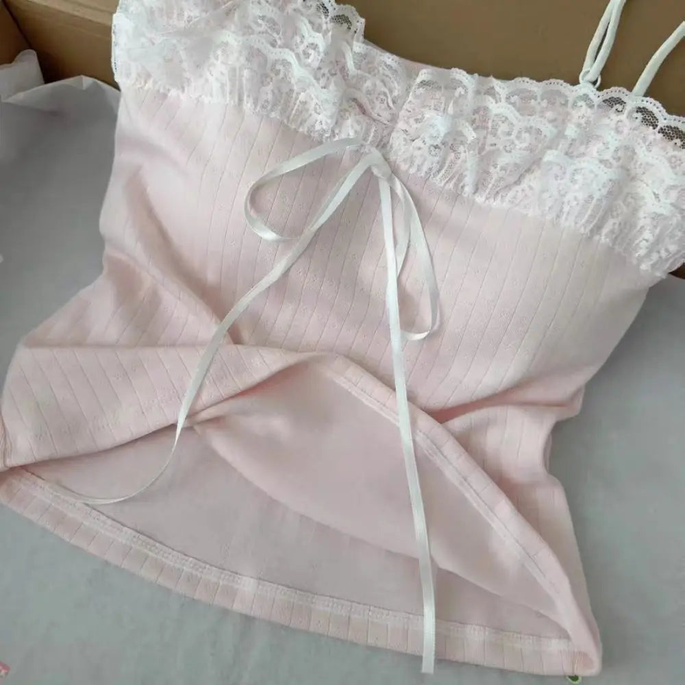 Bow Lace Camisole (Padded)