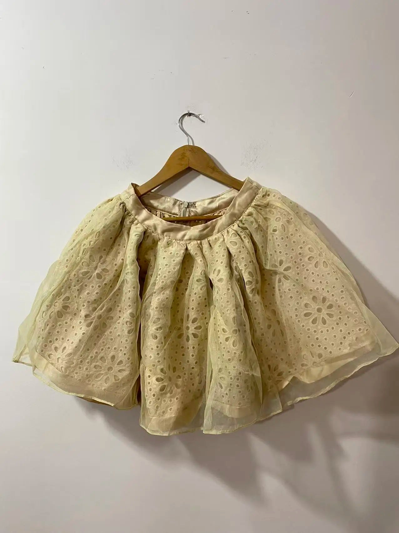 Lace Mesh Embroidery Mini Skirt Unique Short Skirts