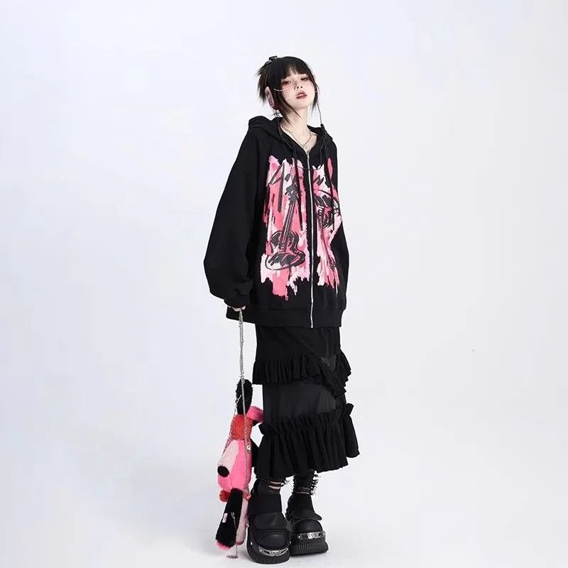 Black Vintage A-line Skirt Vintage