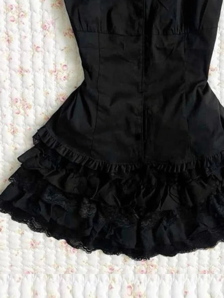 Gothic Vintage Ruffles Dress