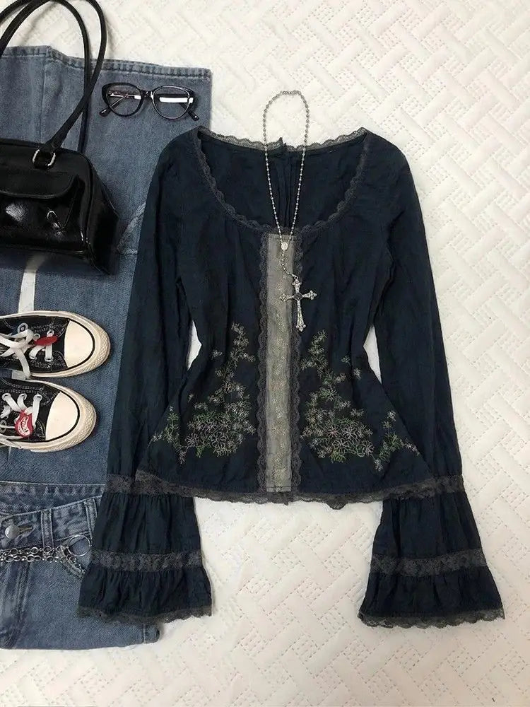 Embroidered Lace Blouse