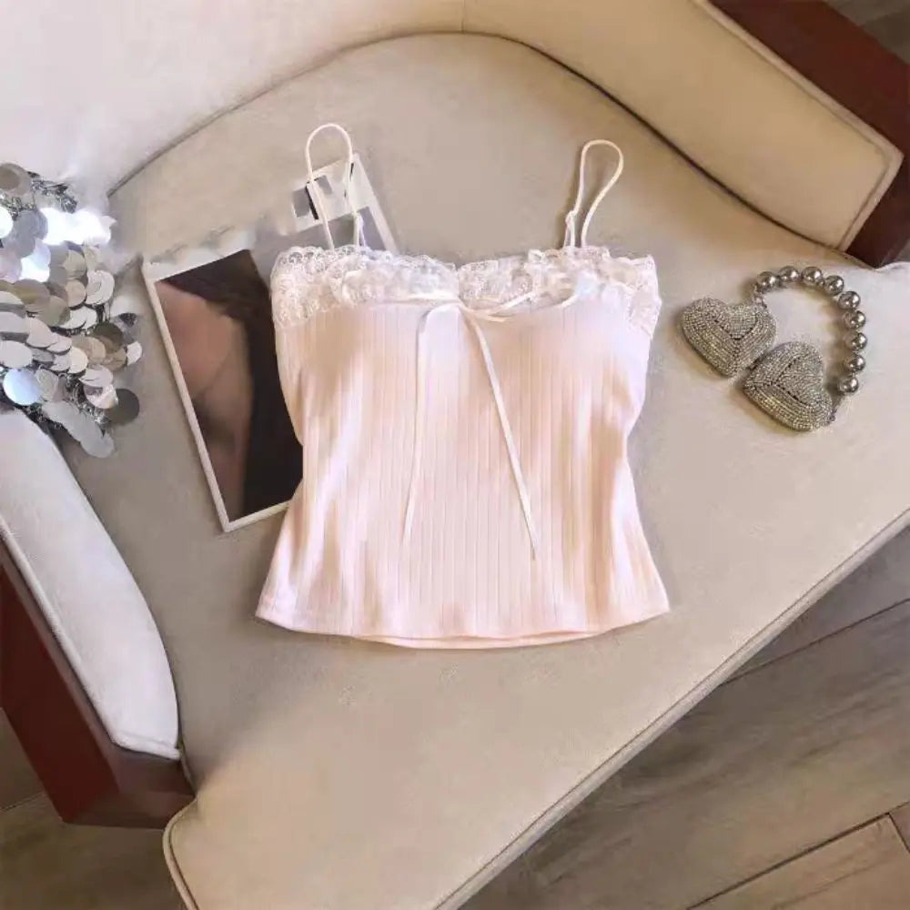 Bow Lace Camisole (Padded)