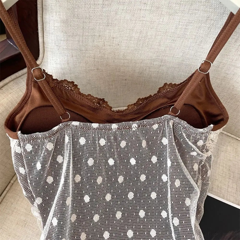 Polka Dots Lace Camisole