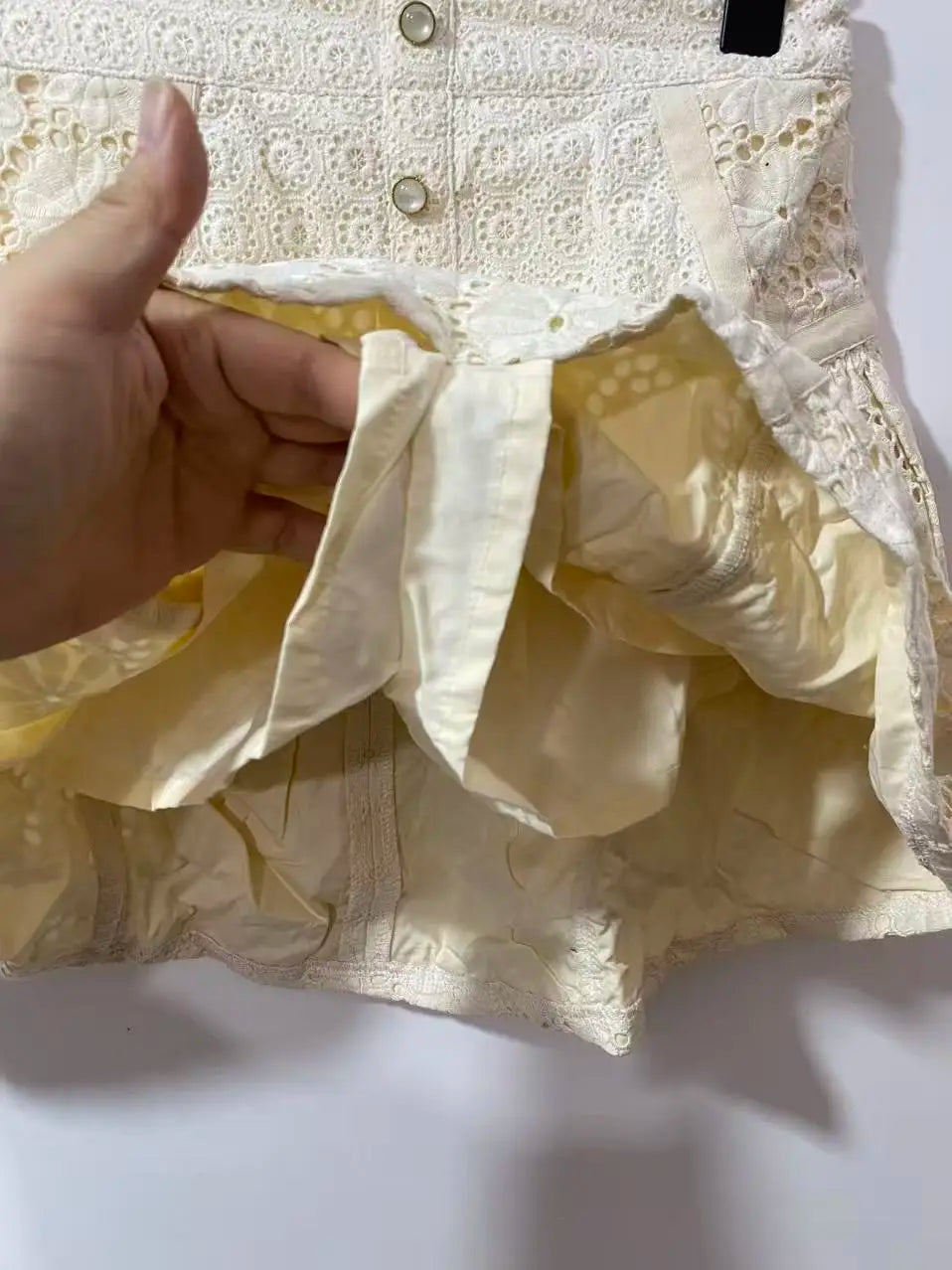 Lace Mesh Embroidery Mini Skirt Unique Short Skirts