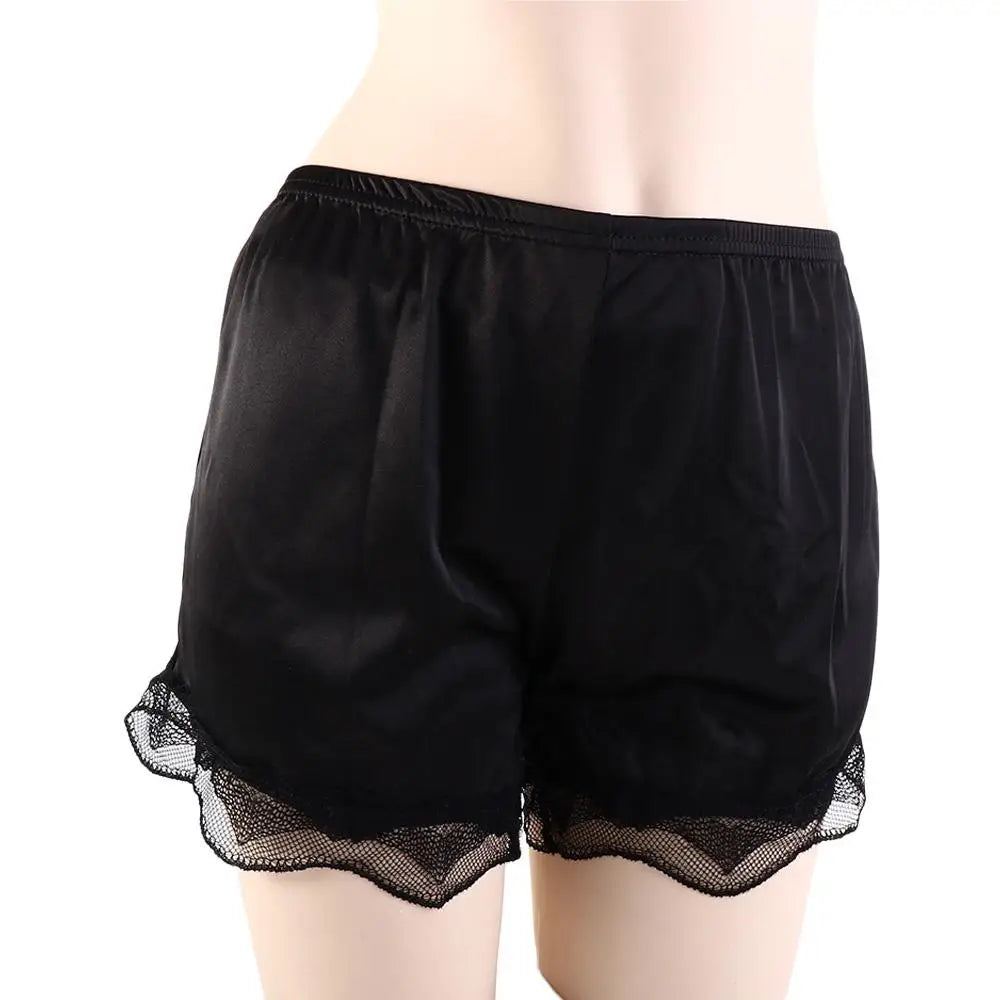 1pc Cool Fashion Women Satin Lace Lady Safety Shorts Polyester Leggings Pajamas Shorts