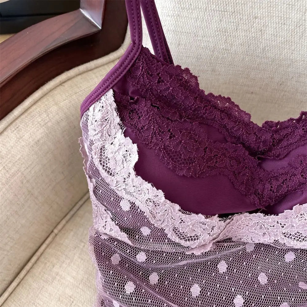 Polka Dots Lace Camisole