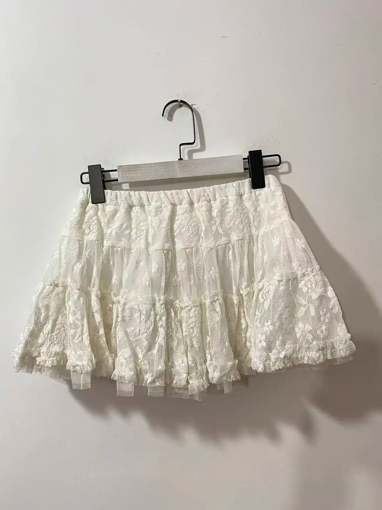 Lace Mesh Embroidery Mini Skirt Unique Short Skirts