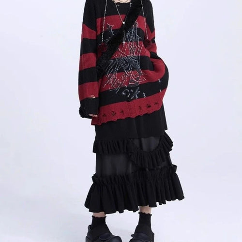 Black Vintage A-line Skirt Vintage