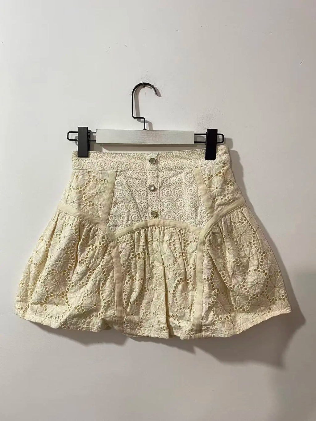Lace Mesh Embroidery Mini Skirt Unique Short Skirts