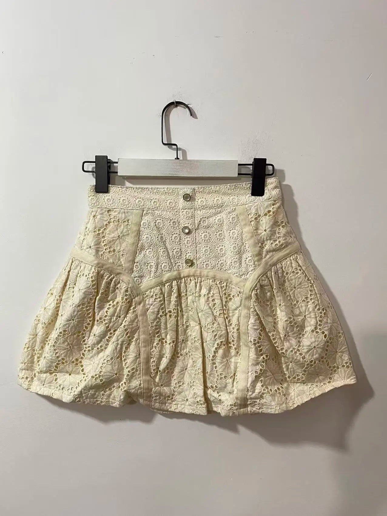 Lace Mesh Embroidery Mini Skirt Unique Short Skirts
