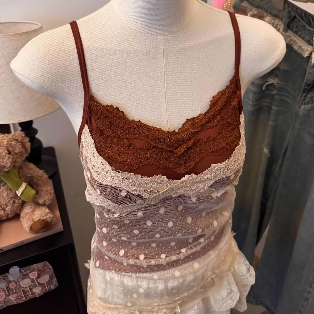Polka Dots Lace Camisole