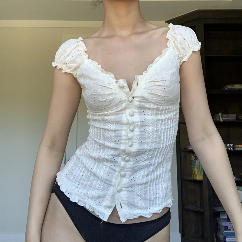 Vintage Off-White Medieval Blouse