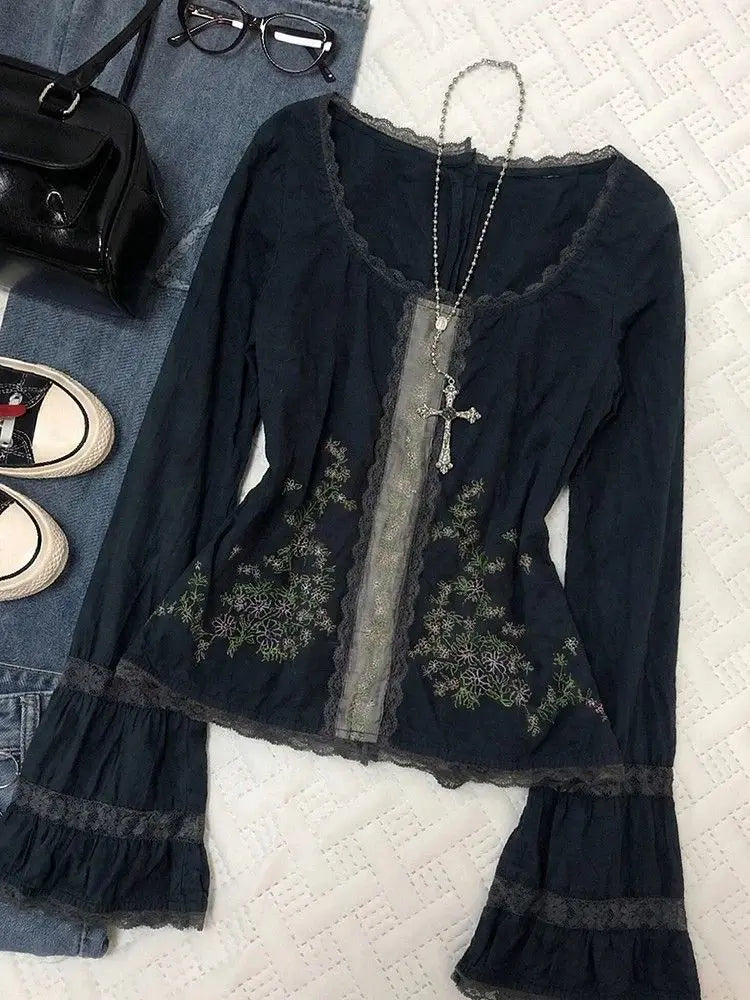 Embroidered Lace Blouse