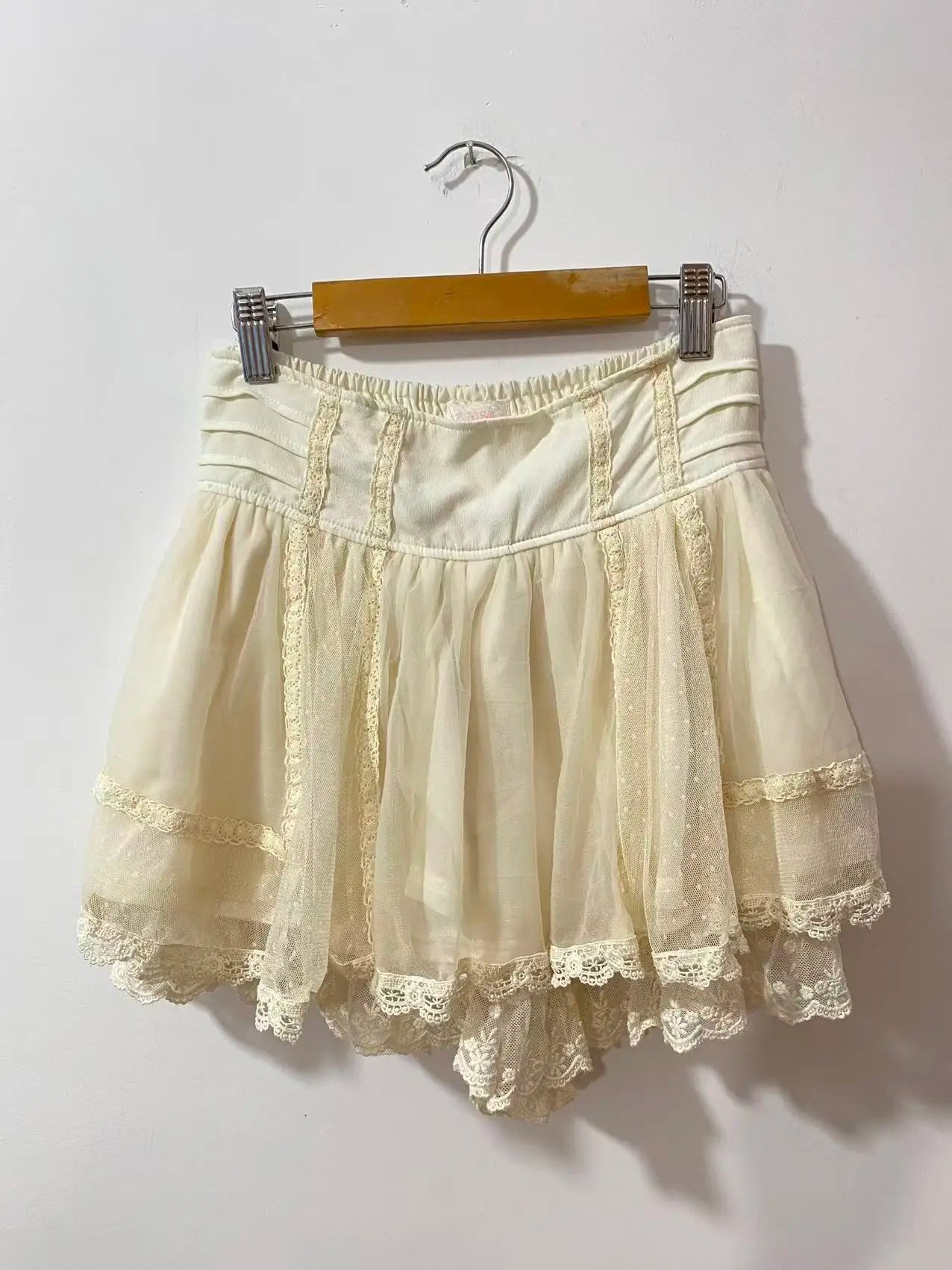 Lace Mesh Embroidery Mini Skirt Unique Short Skirts