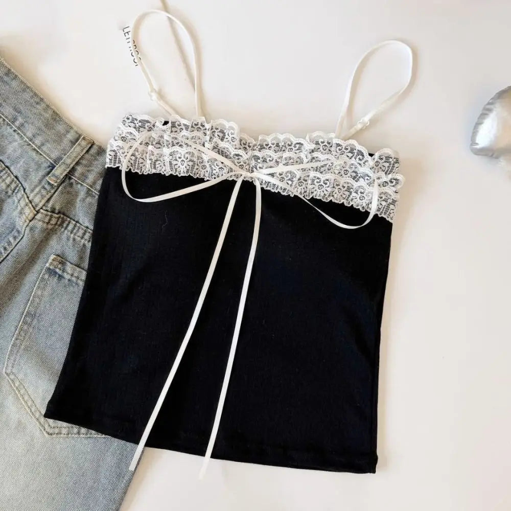 Bow Lace Camisole (Padded)