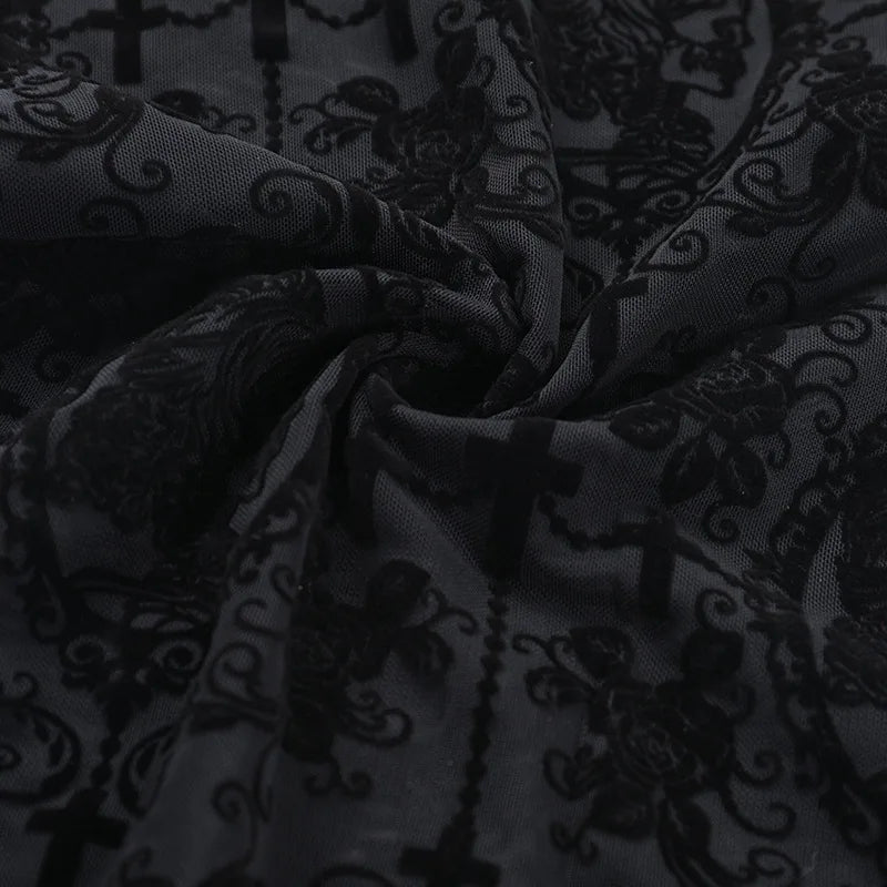 Gothic Pants Lace Flare Pants