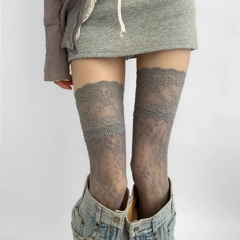 Lace Floral Fishnet Stockings