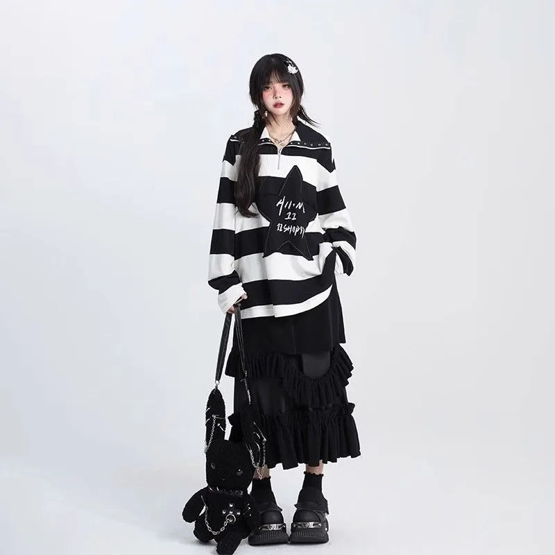 Black Vintage A-line Skirt Vintage