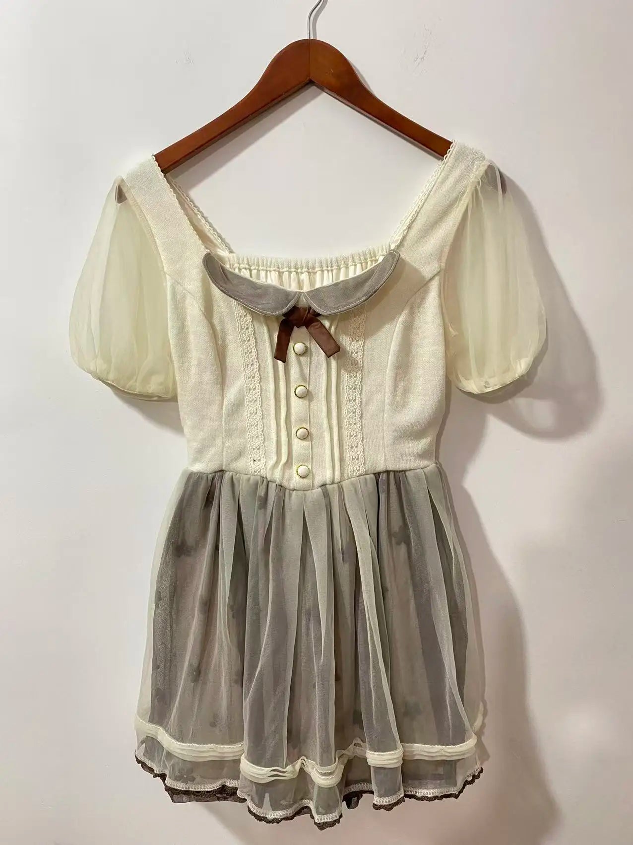 Lace Chiffon Mini Dresses