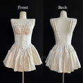 Medieval Satin Corset Mini Dress & Lace Shorts