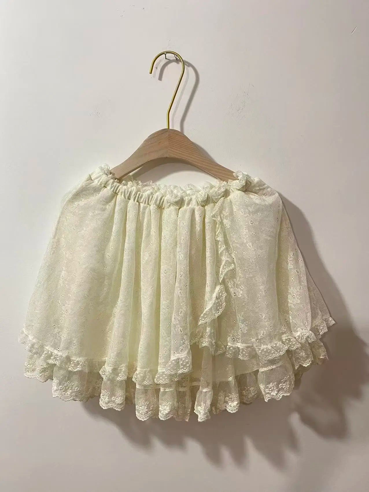 Lace Mesh Embroidery Mini Skirt Unique Short Skirts