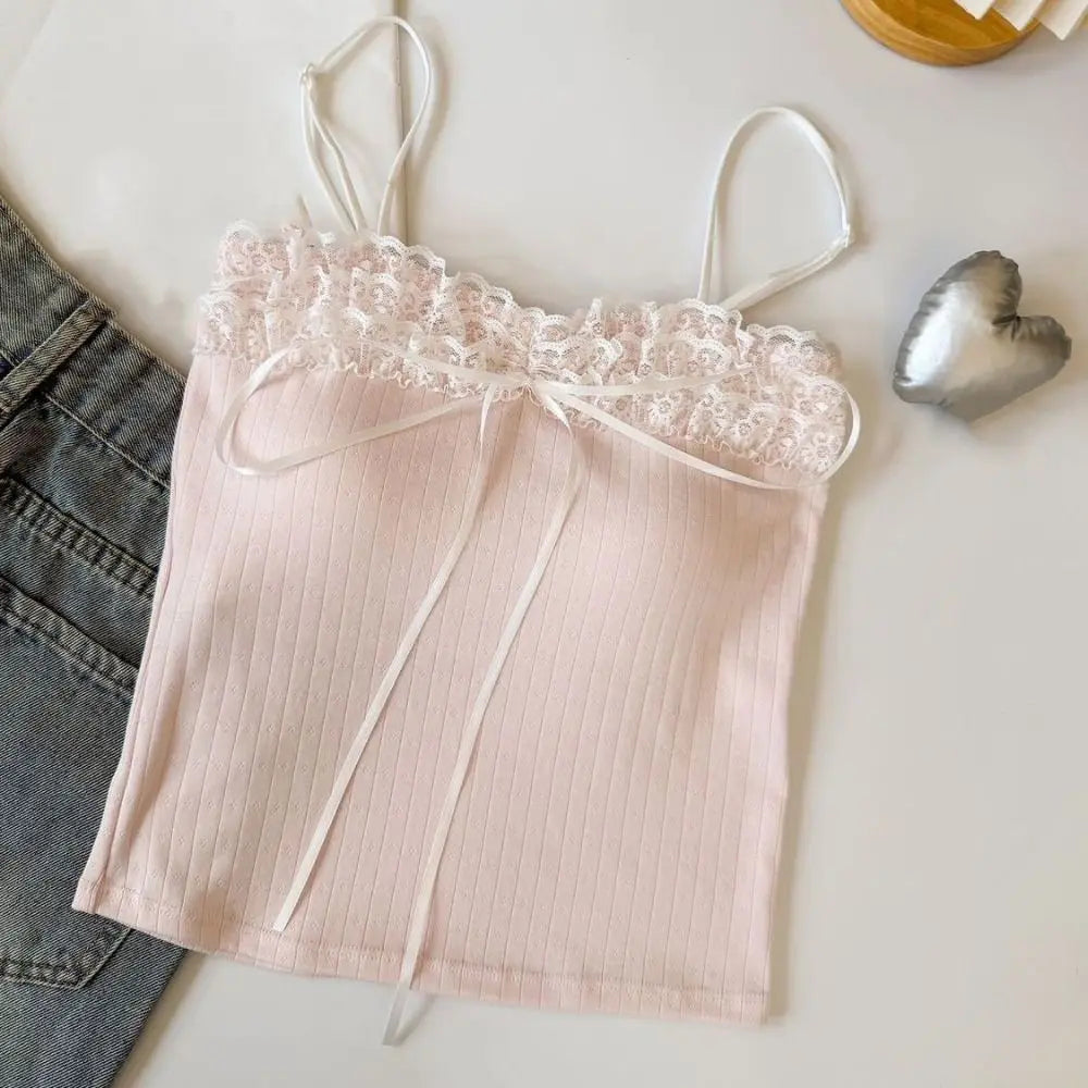 Bow Lace Camisole (Padded)