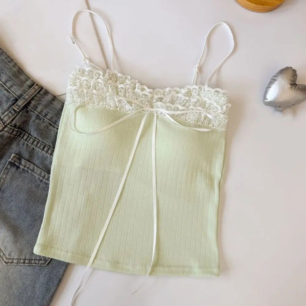 Bow Lace Camisole (Padded)