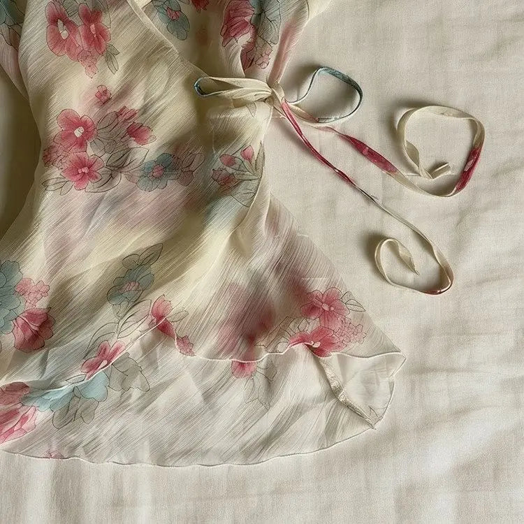 Vintage Watercolour French Floral Blouse