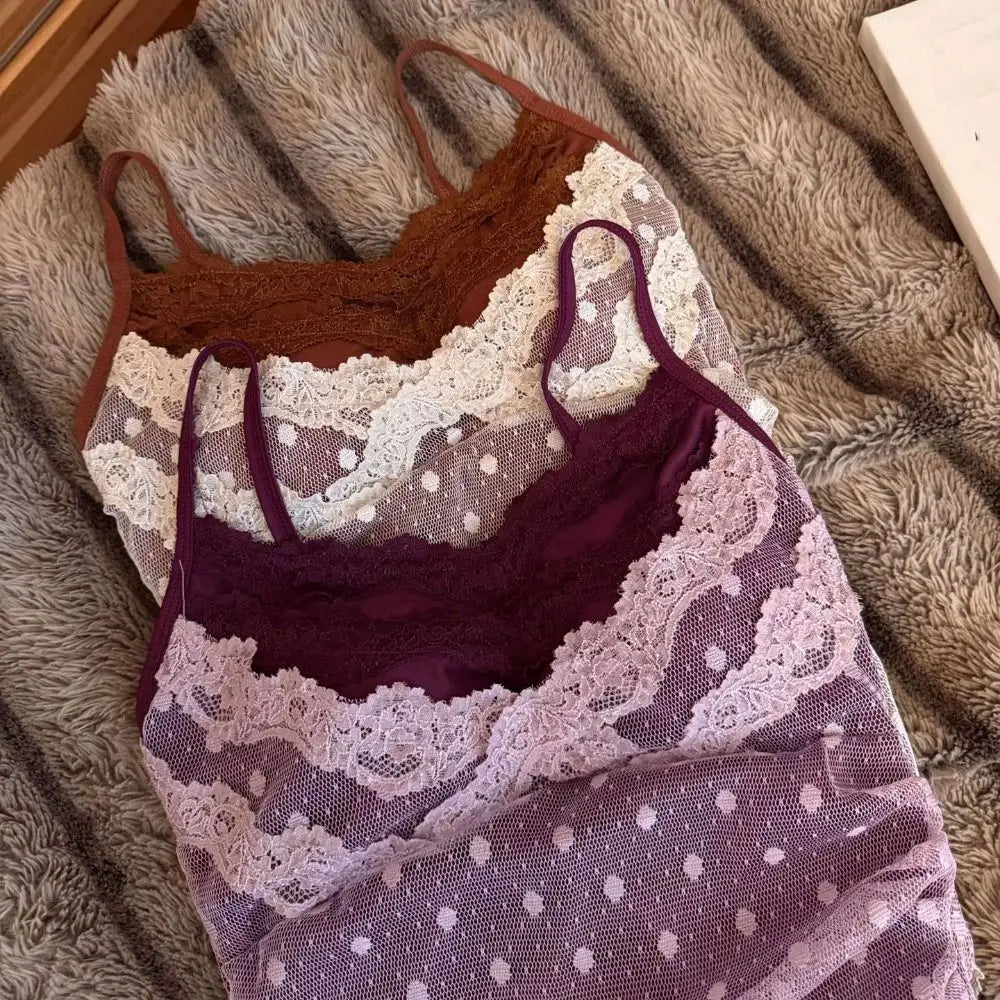 Polka Dots Lace Camisole