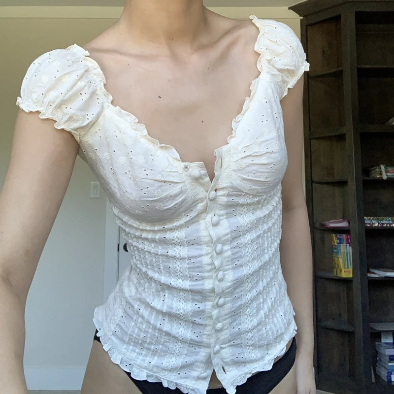 Vintage Off-White Medieval Blouse
