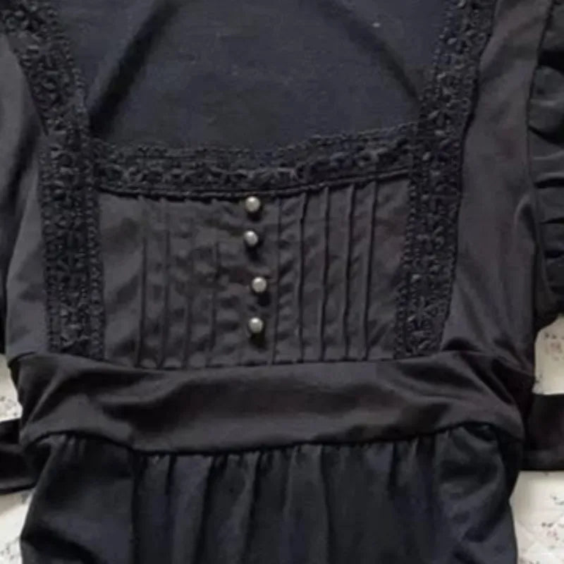 Vintage Lace Puff Short Sleeve Top
