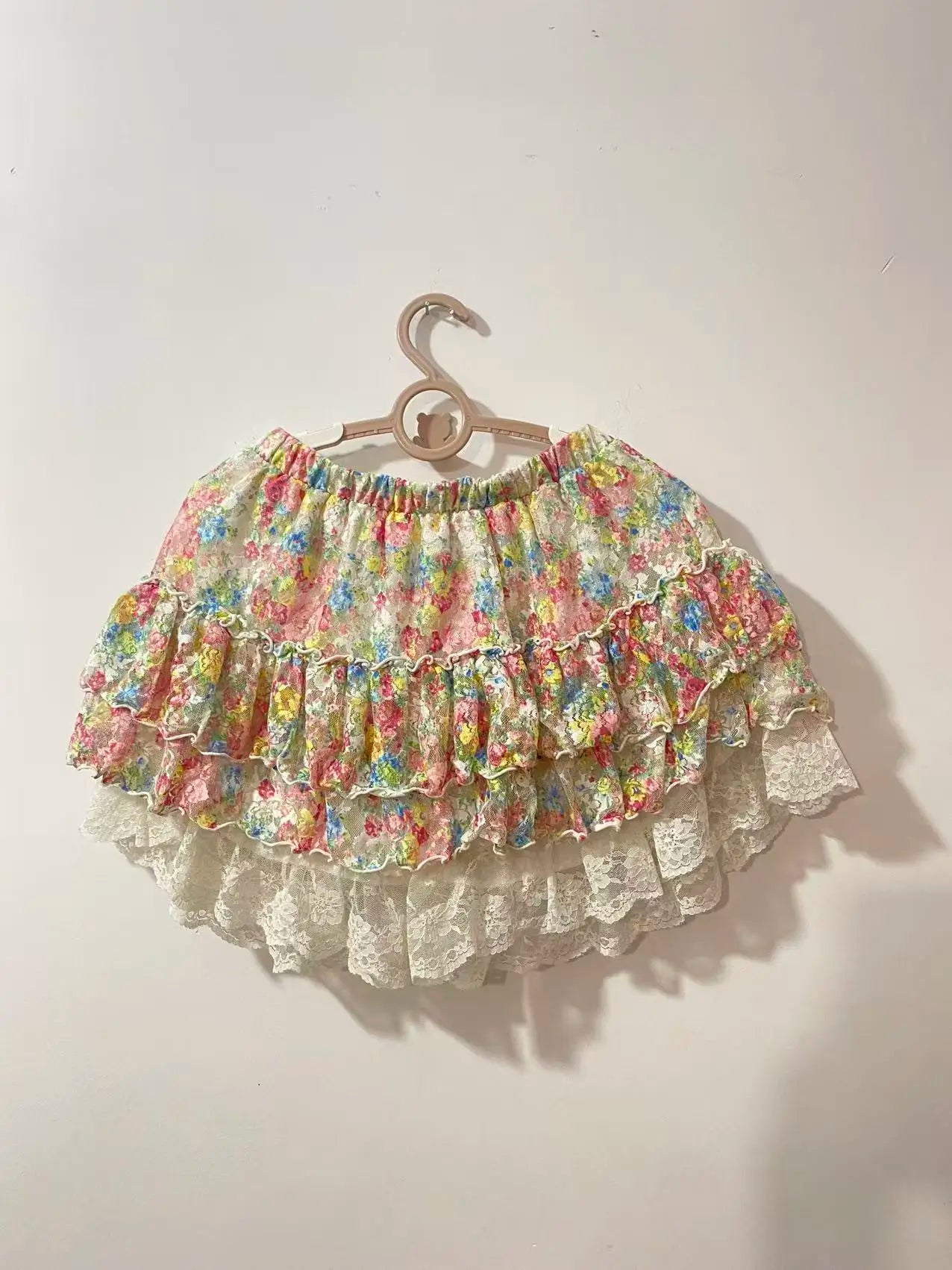 Lace Mesh Embroidery Mini Skirt Unique Short Skirts