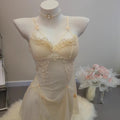 with Chest Pad Nightgown Wedding Lace Guaze Sling Nightdress Women Sexy Pajamas Sleepwear Bride Bridesmaid Casual Home Clothes