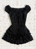 Gothic Vintage Ruffles Dress