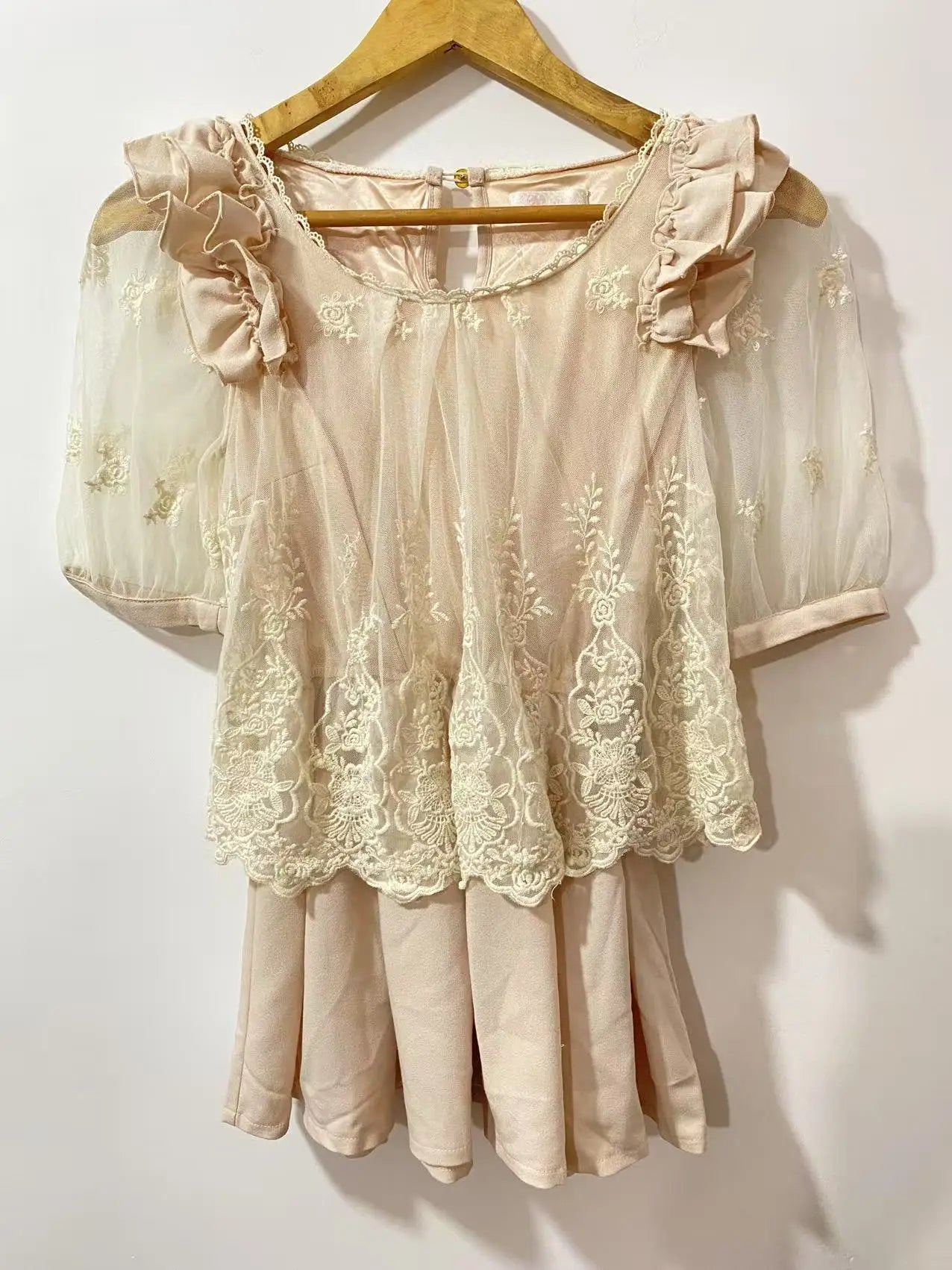 Lace Chiffon Mini Dresses